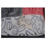Bebe Patchwork Handbag - Multi-Color Panels, Grommet Accent, Top Handle