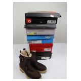 Guess Black Leather Knee-High Boots & Maurices Brown Suede Buckle Boots (6 pairs in total, all size 7)