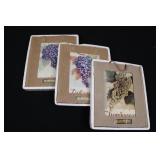 Decorative Wine Label Plaques Set of 3 - Chardonnay, Zinfandel & Cabernet Sauvignon