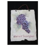 Decorative Wine Label Plaques Set of 3 - Chardonnay, Zinfandel & Cabernet Sauvignon