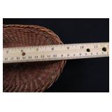 Wicker Basket Set - 3-Piece, Rectangular Hamper & 2 Round Baskets - Natural Rattan