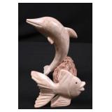 Marble Dolphin & Fish Sculptures - Set of 6 Coasters