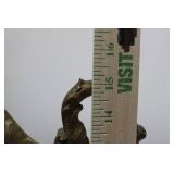 Brass Indian Ewer - Ornate Embossed Pattern with Filigree Handle 15"