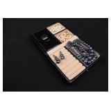 Marlyn Schiff Pearl Necklace & Earrings Set in Black Jewelry Box 5.5"