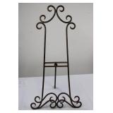 Plant Stand - Vintage Wrought Iron Scrollwork, 31 in Tall