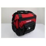 Husky Rolling Tool Bag with Telescoping Handle - Red/Black, Exterior Pockets, Padded Interior ~16" x 16"