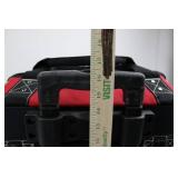 Husky Rolling Tool Bag with Telescoping Handle - Red/Black, Exterior Pockets, Padded Interior ~16" x 16"