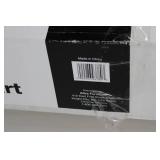 easy2GO Glass Computer Cart with Tempered Glass Desk Top