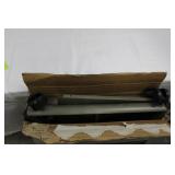 easy2GO Glass Computer Cart with Tempered Glass Desk Top