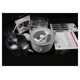 KitchenAid Tilt-Head Beater KFE5T & Ice Cream Maker Attachment & 4-Piece Steak Knife Set (Bundle)