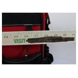 Husky Rolling Tool Bag - Red/Black, 18in, Telescoping Handle & Front Pockets 15" x 16"