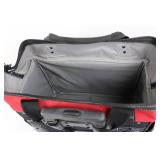 Husky Rolling Tool Bag - Red/Black, 18in, Telescoping Handle & Front Pockets 15" x 16"