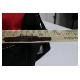 HUSKY Red/Black Tool Bag with Exterior Pockets and Shoulder Strap approx 20 in L x 9 in W x 9 in H