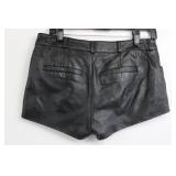bebe Leather Jacket (M) & Kardashians by bebe Leather Shorts (Size 4) - Black