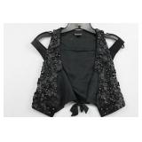 BeBe Striped Pants - Black & White Vertical Stripes, Size M