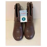 NEW CAT & JACK MEMPHIS BOOTS SIZE 9 COGNAC