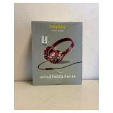 NEW HEYDAY ARTIST SERIES WIRED HEADPHONES MAROON FLORAL