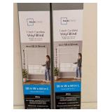(2) NEW MAINSTAYS 1” CORDLESS VINYL BLINDS WHITE