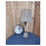 clock and lamp