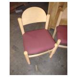 3 matching straight chairs