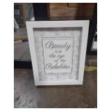 2 door mount mirrors, one is a Jewlery Cabinet, small quote picture frame