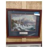 2 religious  light house prints