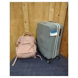 GSM Roam rolling suitcase, Portland Gear Cascade Backpack