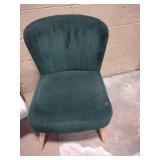 green and striped chair