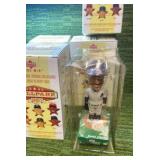 Lot of 4 Bobble Heads, Randy Johnson, Roberto, Alomar, Jason Giambi, and Luis Gonzales in the Box 2002 Upper Deck, Ballpark Idols (4 total)