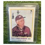 1997 !Ray Your Vendor! Mariucci Arena U of M Card- Serving Since 1962, Autographed !!