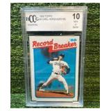 1989 Topps OREL HERSHISER Record Breaker BCCG graded 10