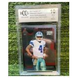 2017 SAGE HIT Premier Draft, Peak Performance, Dak, Prescott, Dallas Cowboys, BCCG graded 10