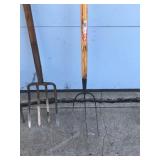 3 - Pitch Forks & 2 Pitch Fork Heads