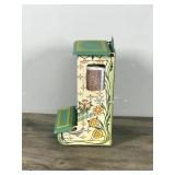 Vintage Jasco Match Holder Tin Metal “Bless This House” Wall Mount Bright Colors Retro 1950