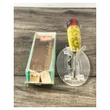 Collectible Heddon Original Wood Basser Fishing Lure with Box