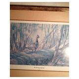 Franed Print of a quail "The Old drumming Log" by Gary Moss