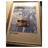 Framed 1992 Johnny Winter on tour poster