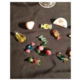 Dish of glass fruit and mini candy