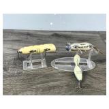 3 - Collectible Heddon Fishing Lures - 1 Wooden & 2 Plastic