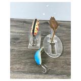 3 - Collectible Heddon Fishing Lures - 1 Wooden & 2 Plastic