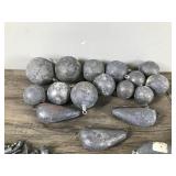 Over 22 Pounds of Lead Fishing Weights