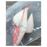 Small Wooden Fishing Spear Decoy with Metal Fibs in Original Package