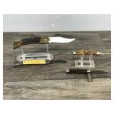 Lot of 4 Collectible Knives - see description for more info