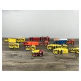 Large Lot of Collectible Tonka Toy Die Cast Equipment Vehicles - Dump Trucks - Cement Truck - Fuel Truck - Fire Truck and More