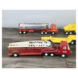 Large Lot of Collectible Tonka Toy Die Cast Equipment Vehicles - Dump Trucks - Cement Truck - Fuel Truck - Fire Truck and More