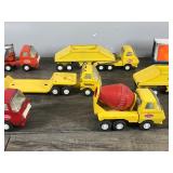 Large Lot of Collectible Tonka Toy Die Cast Equipment Vehicles - Dump Trucks - Cement Truck - Fuel Truck - Fire Truck and More