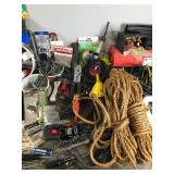 Lot of Hardware - Tools - Shop Treble Light - Welding Mask - Saws  - Combination Locks with Combo and More