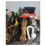 Lot of Hardware - Tools - Shop Treble Light - Welding Mask - Saws  - Combination Locks with Combo and More