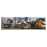 Lot of Hardware - Tools - Shop Treble Light - Welding Mask - Saws  - Combination Locks with Combo and More
