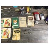 Lot of Collectibles & More - Ansco Camera - Jon-E Hand Warmers - Old Film Weimet - Oiler - Baseballs  - Jewelry -  Honda Repair Handbook & More